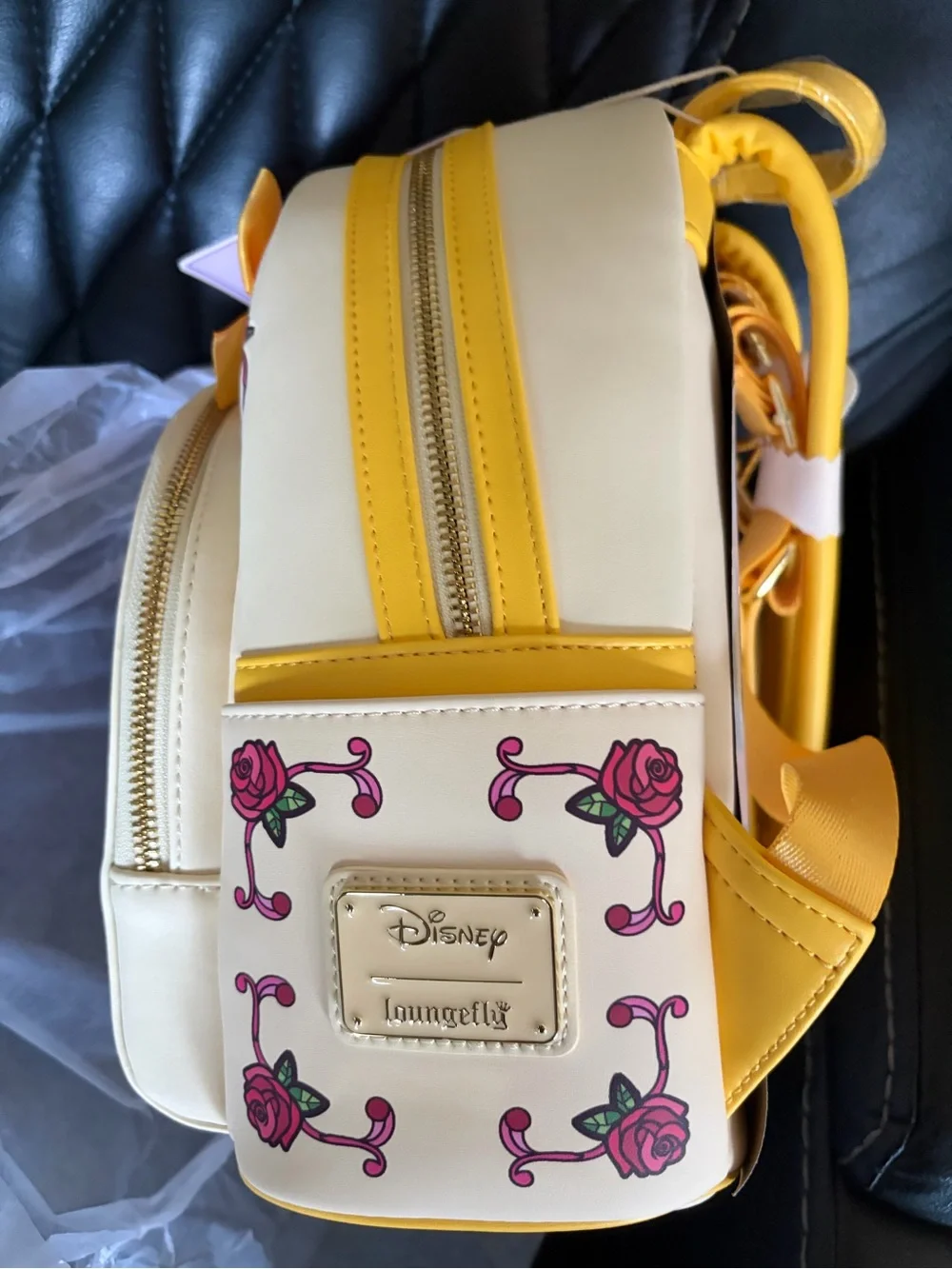 Loungefly Disney Beauty and the Beast Belle Stained Glass Mini Backpack & Wallet